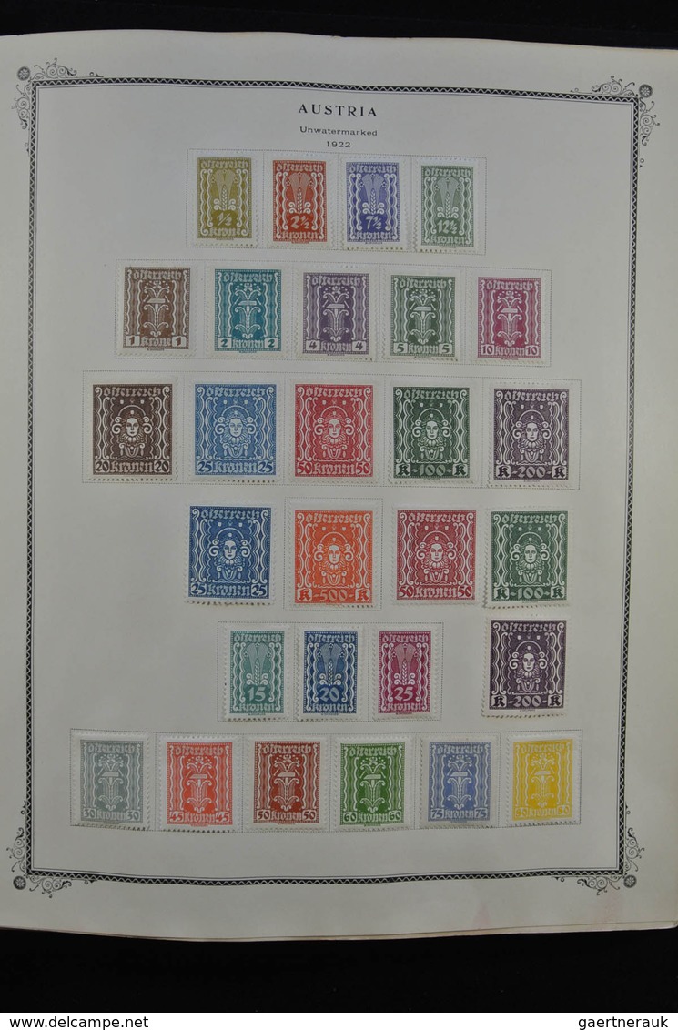 Österreich: 1850/1947: Extremely Well Filled, Mostly Mint Hinged Collection Austria 1850-1947 In Sco - Neufs