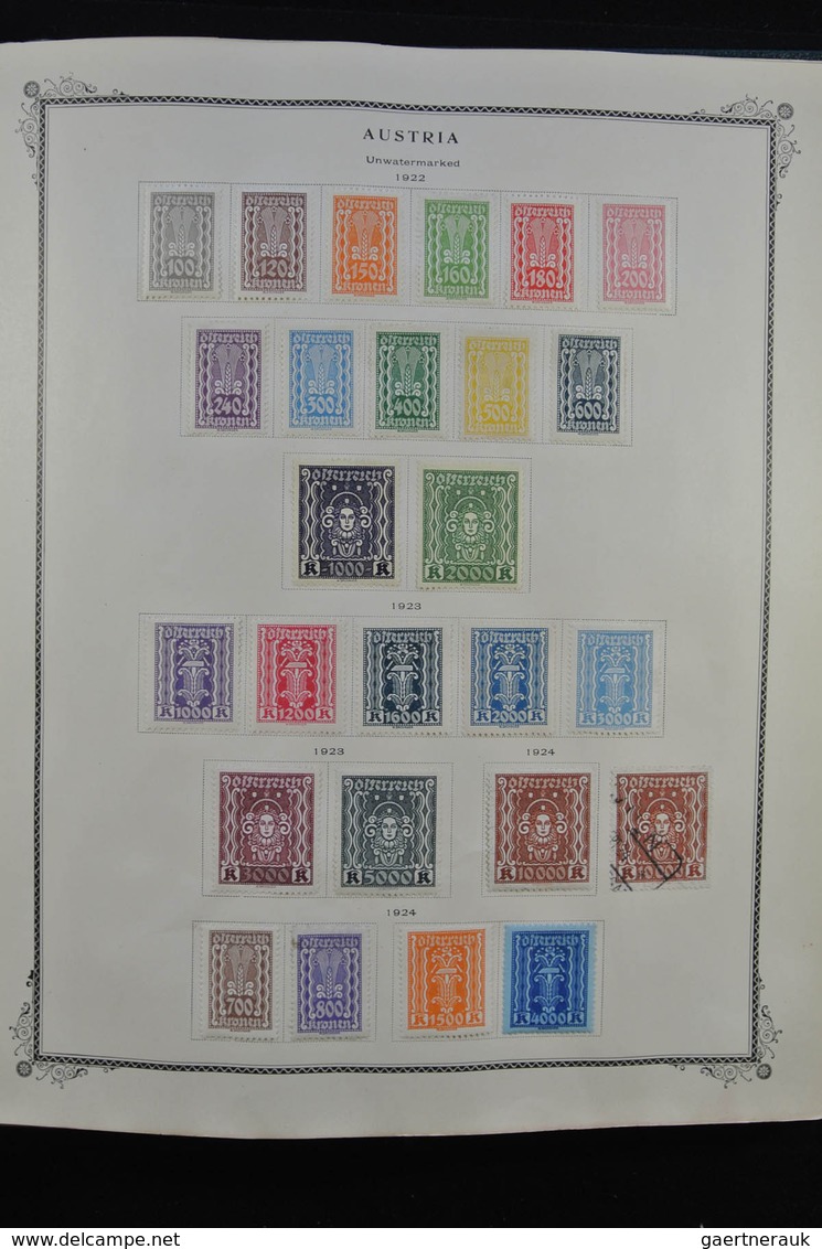 Österreich: 1850/1947: Extremely Well Filled, Mostly Mint Hinged Collection Austria 1850-1947 In Sco - Neufs