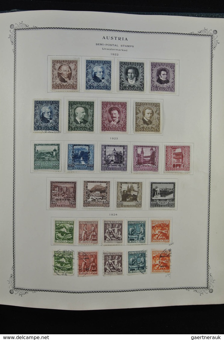 Österreich: 1850/1947: Extremely well filled, mostly mint hinged collection Austria 1850-1947 in Sco