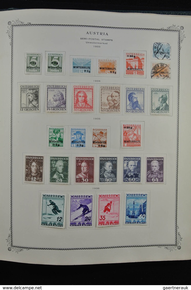 Österreich: 1850/1947: Extremely well filled, mostly mint hinged collection Austria 1850-1947 in Sco