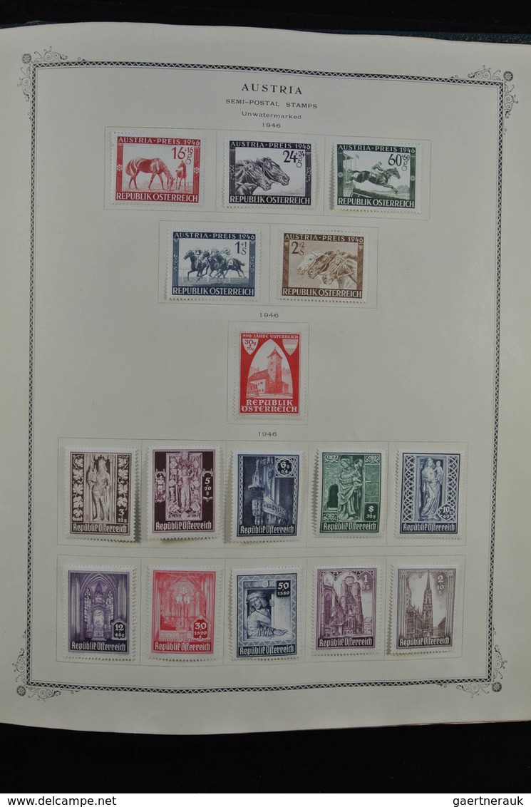 Österreich: 1850/1947: Extremely well filled, mostly mint hinged collection Austria 1850-1947 in Sco