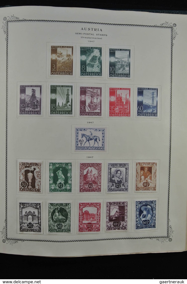 Österreich: 1850/1947: Extremely well filled, mostly mint hinged collection Austria 1850-1947 in Sco