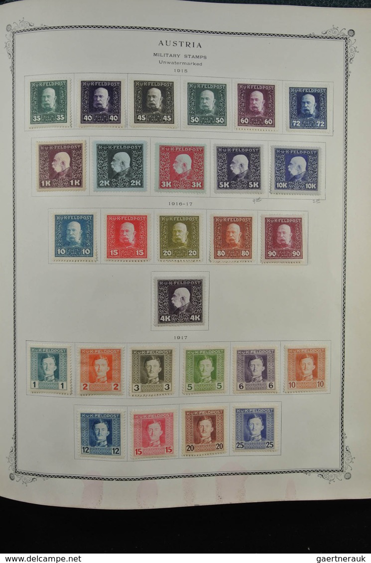 Österreich: 1850/1947: Extremely well filled, mostly mint hinged collection Austria 1850-1947 in Sco