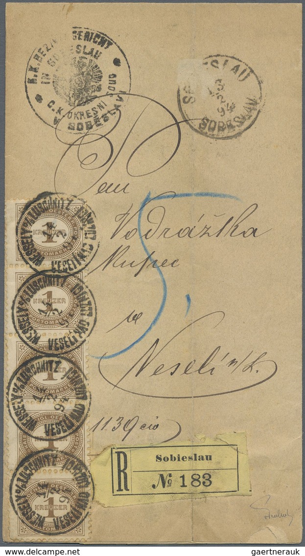 Br/GA Österreich: 1850/1900 (ca.), Sammlung von ca. 80 NACHPORTO-Belege mit verschiedensten Taxierungsform