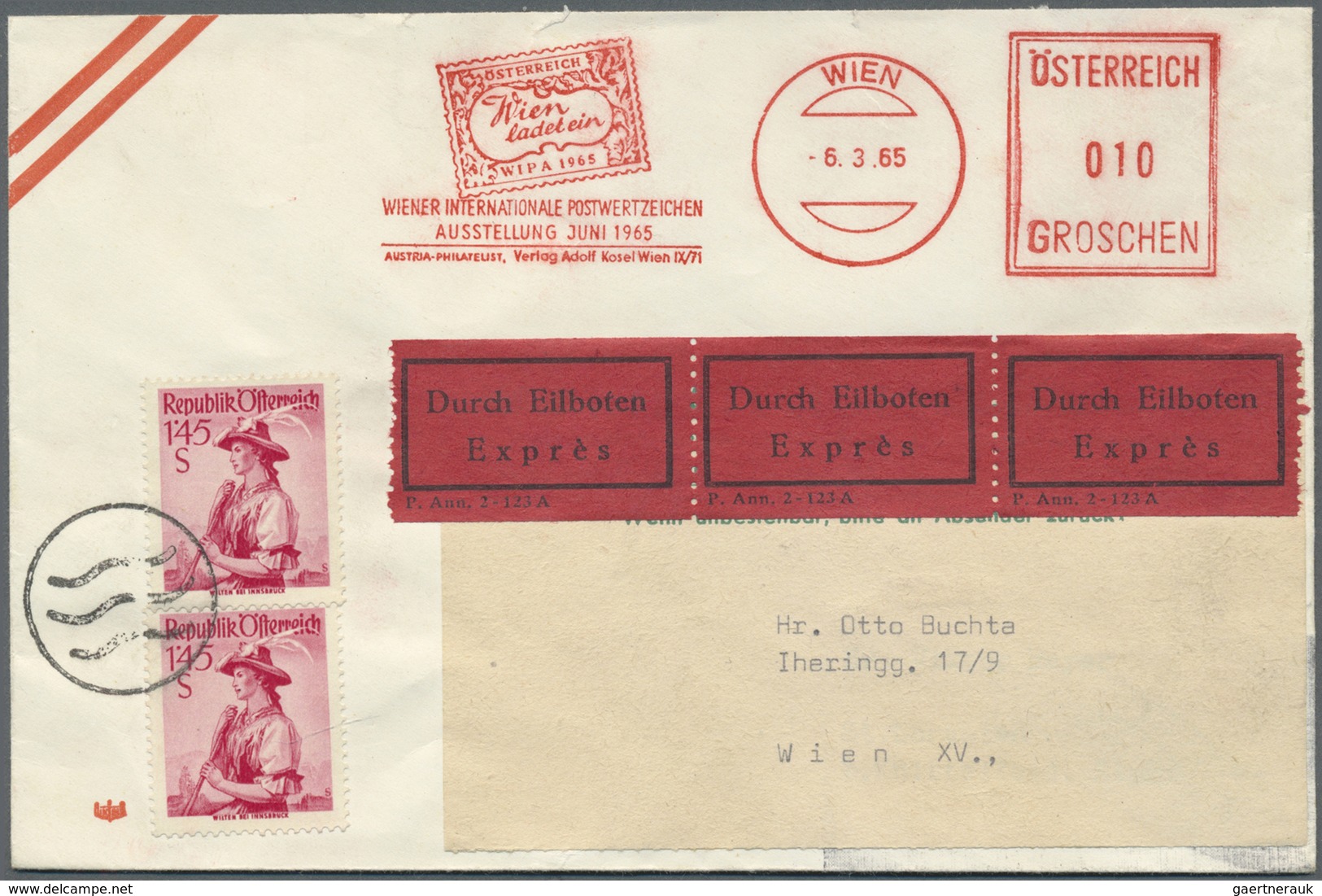 Br/GA Österreich: 1880/1960 (ca.), vielseitige Partie von ca. 100 Briefen und Karten, dabei zwei Zierbrief