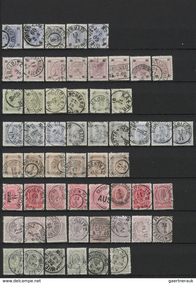 O/**/* Österreich: 1883/1906, Reichaltiger, Meist Gestempelter Bestand Der Doppeladler Und Franz-Josef-Ausg - Unused Stamps