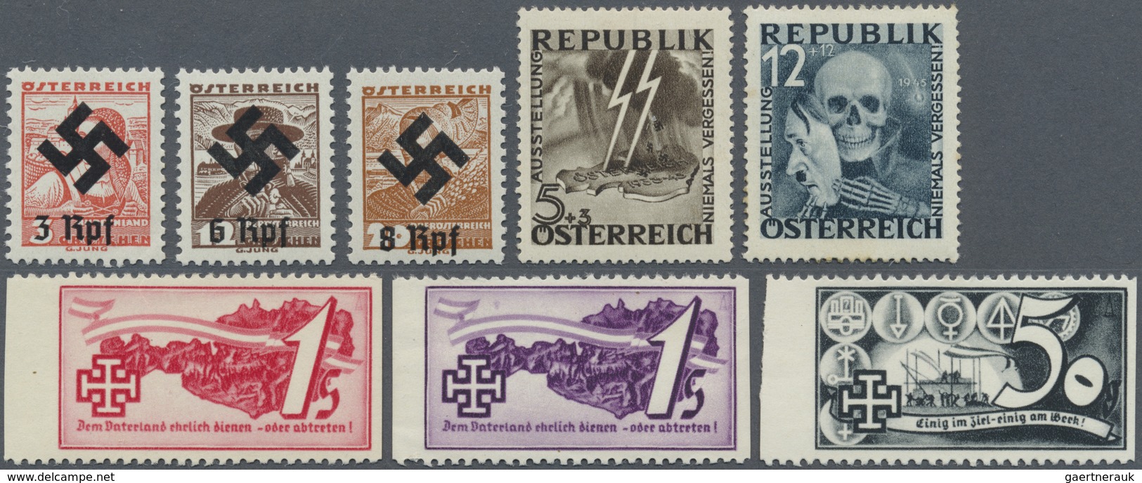 **/*/O/Br Österreich: 1927/1946, Meist Ungebrauchte Und Postfrische Sammlungspartie Inkl. Einigen Briefstücken - Neufs