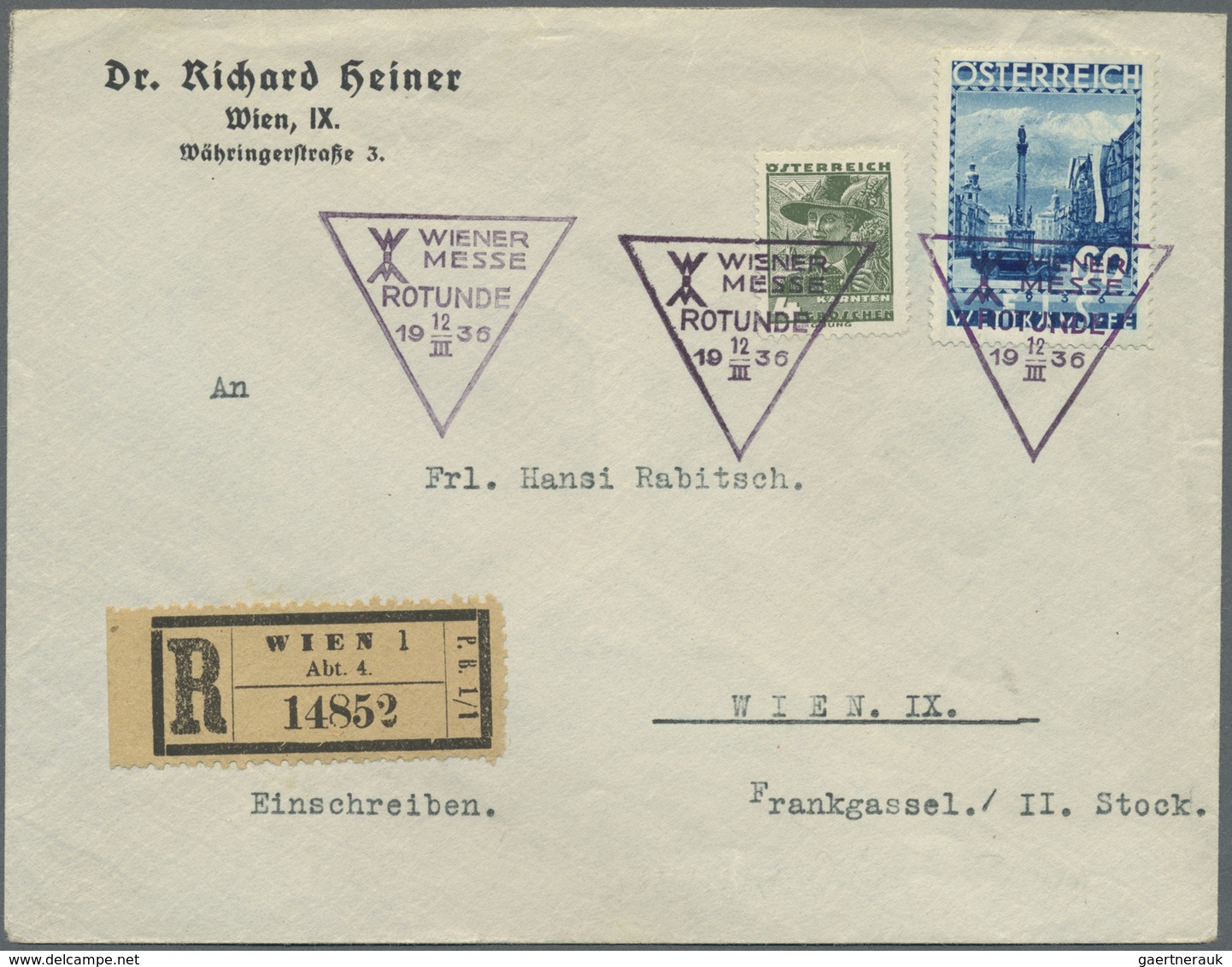 Br Österreich: 1931/1961, Lot Von 18 Briefen Und Karten, Dabei Bessere Frankaturen Wie MiNr. 512/17, 61 - Neufs