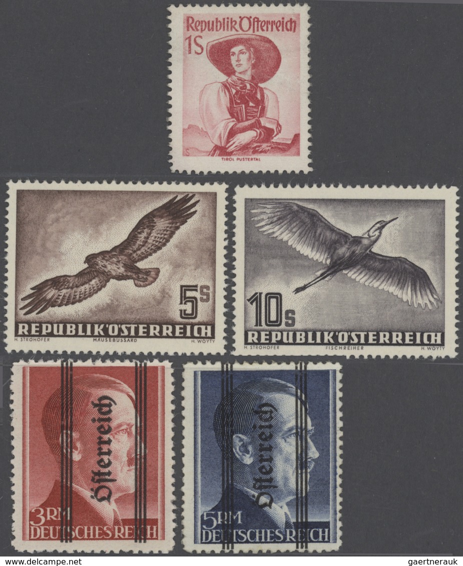 **/O Österreich: 1945/1985, Saubere Doppelt Geführte Sammlung In 2 Lindner Vordruckalben, Mi. Ca 6000,- E - Neufs