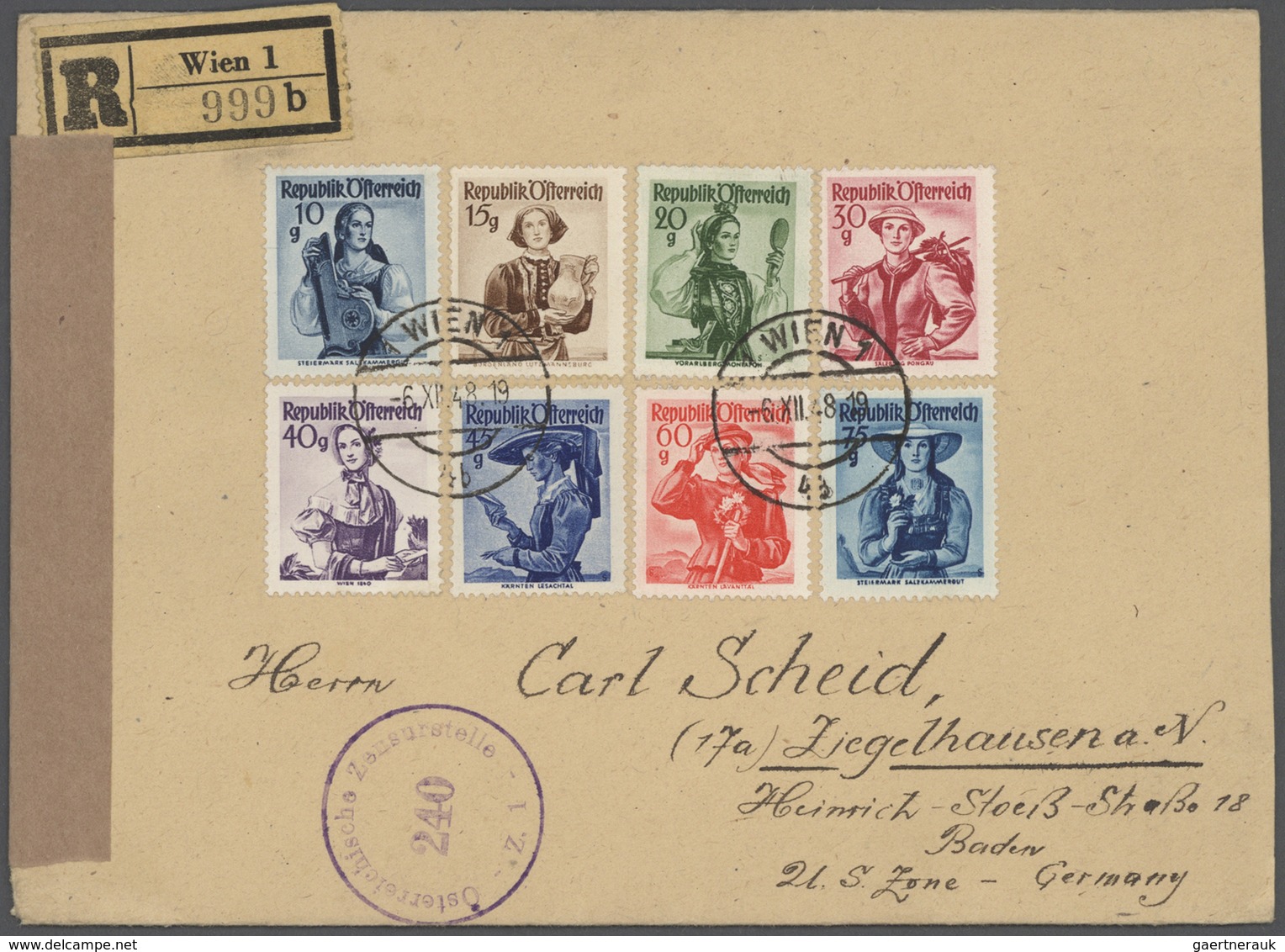 Br/GA Österreich: 1945/1959, Posten Von Ca. 100 Belegen Mit Vielen Guten Stücken Und Schönen Frankaturen, - Neufs