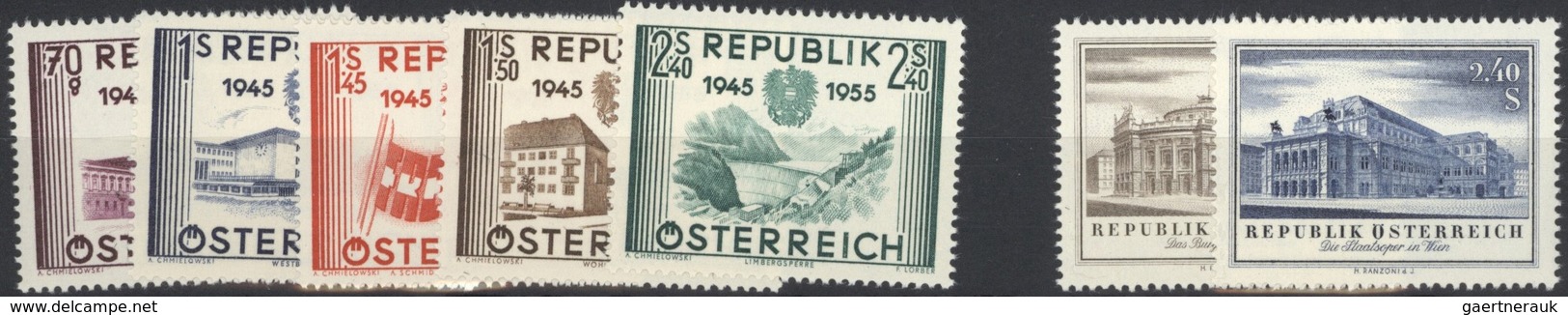 ** Österreich: 1945/1955, Postfrische Sammlung Auf Steckseiten (vereinzelt Wenige Werte Mit Etwas Hafts - Neufs