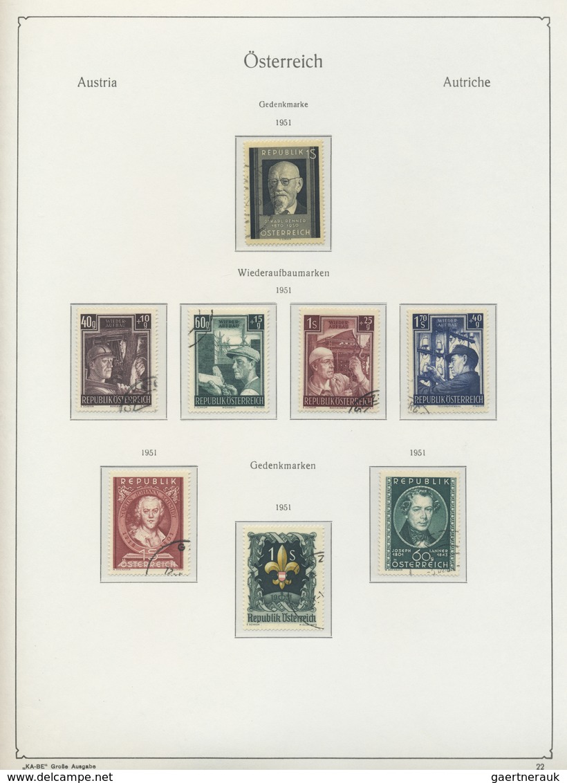 O Österreich: 1945/2005, In Den Hauptnummern Gemäß Vordruck Komplette Gestempelte Sammlung In Drei KA/ - Neufs