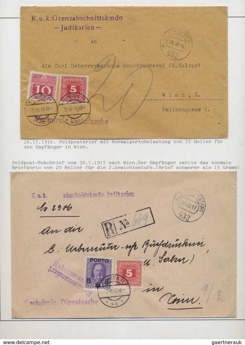 GA/Br/ Österreich - Portomarken: 1900/1918, Ausstellungsmäßig Aufgemachte Und Betextete Sammlung Von Weit ü - Taxe