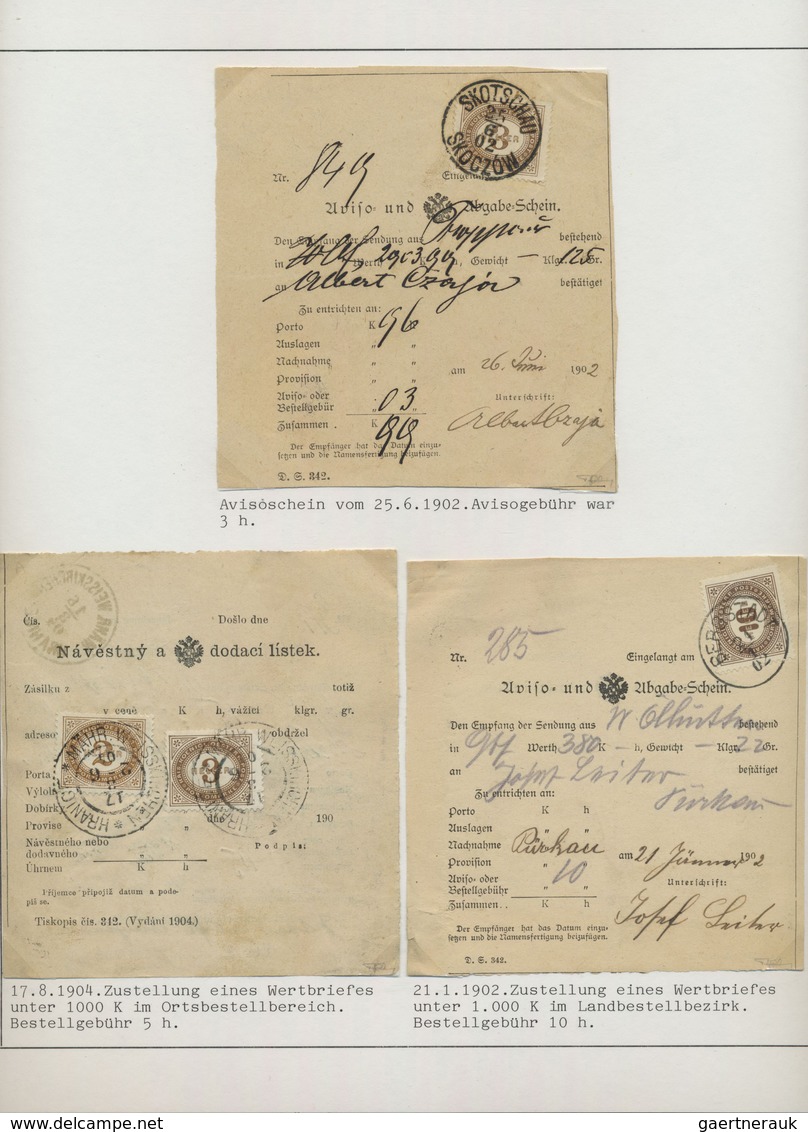 GA/Br/ Österreich - Portomarken: 1900/1918, ausstellungsmäßig aufgemachte und betextete Sammlung von weit ü