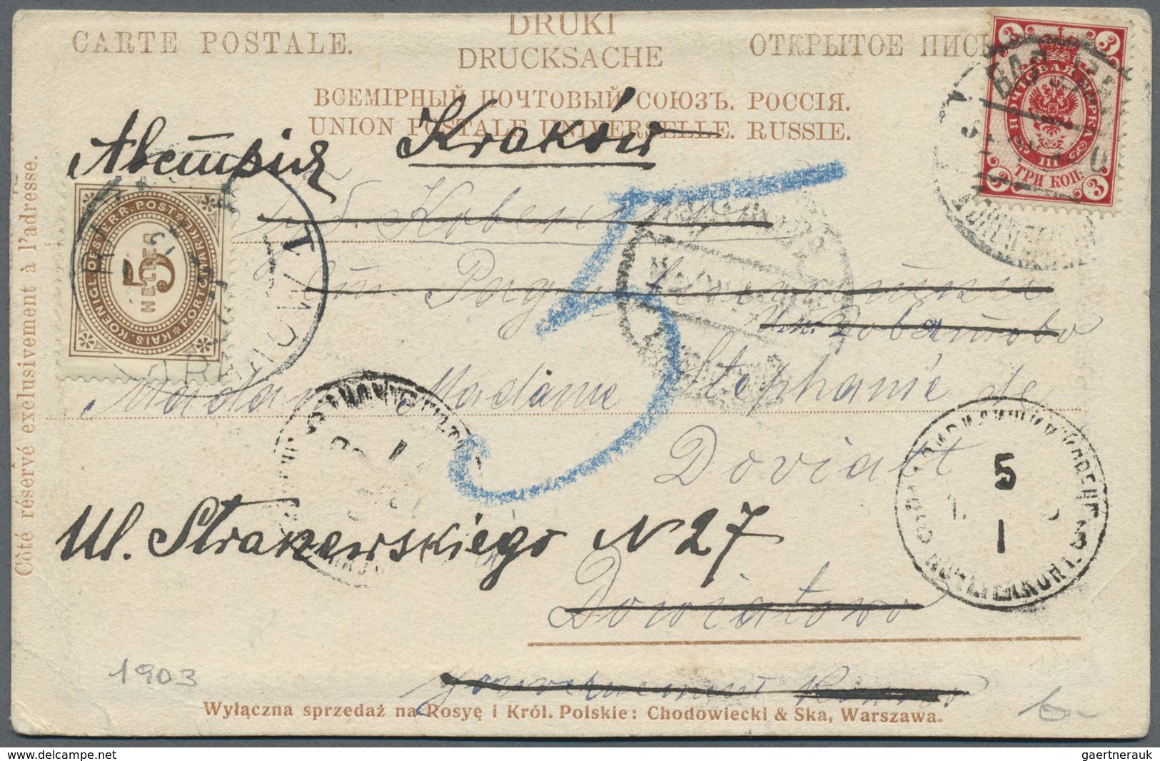 Br/GA/ Österreich - Portomarken: 1900/1918, Sammlung Von Ca. 115 Belegen Mit Portomarken Und Den Verschiede - Postage Due