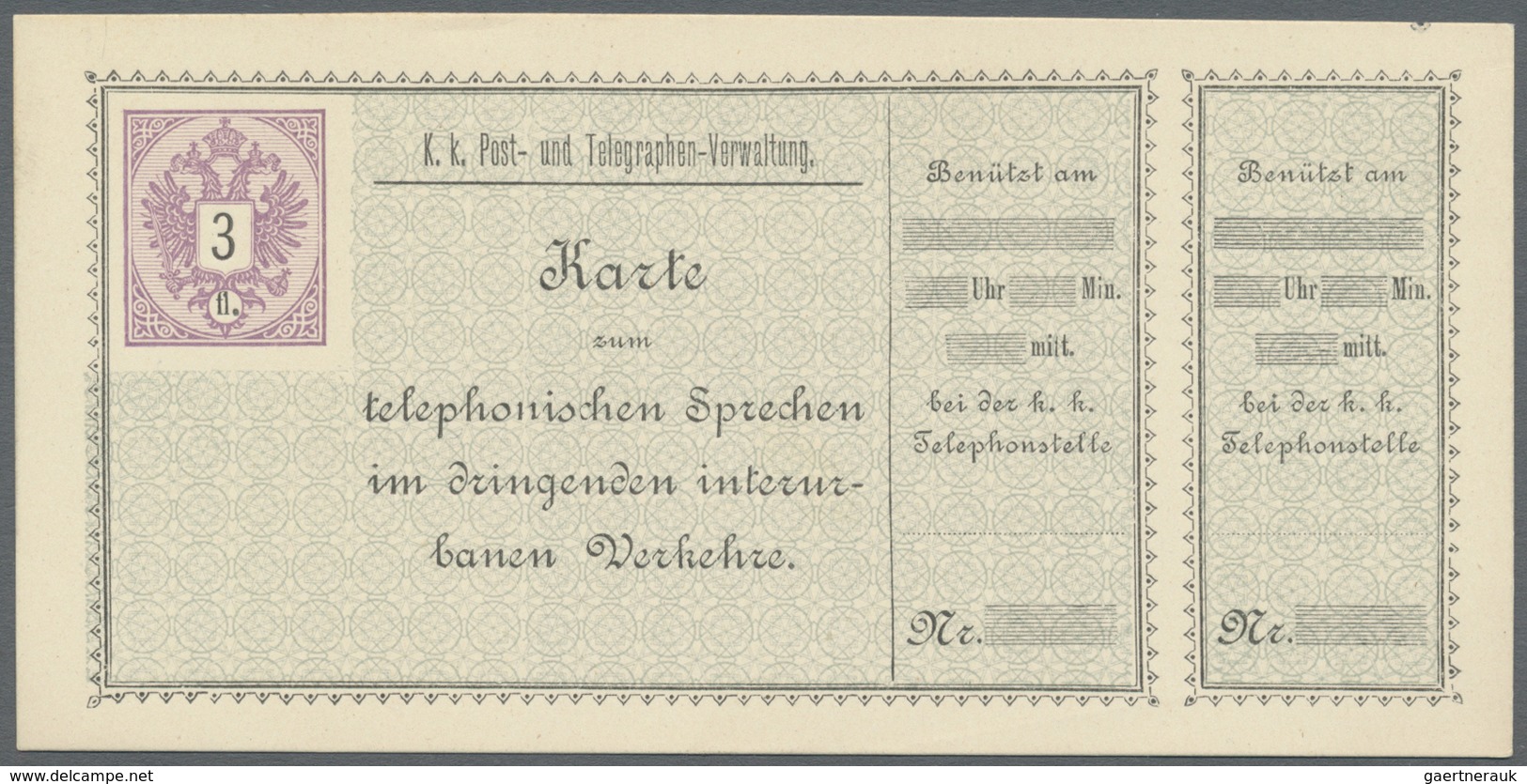 GA Österreich - Telefonsprechkarten: 1886-1900: Sammlung Von 11 UNGEBRAUCHTEN, Frühen Telefonsprechkart - Autres & Non Classés