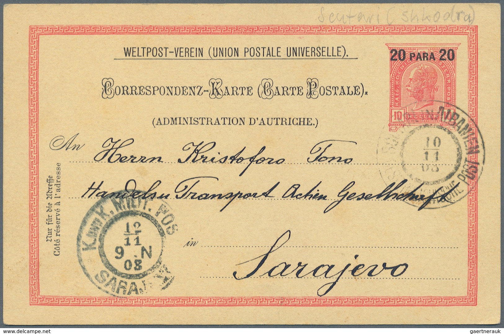 Br/GA Österreichische Post In Der Levante: 1866/1918, 22 Belege Ohne Constantinpel Und Smyrna, Dabei U. A. - Levant Autrichien