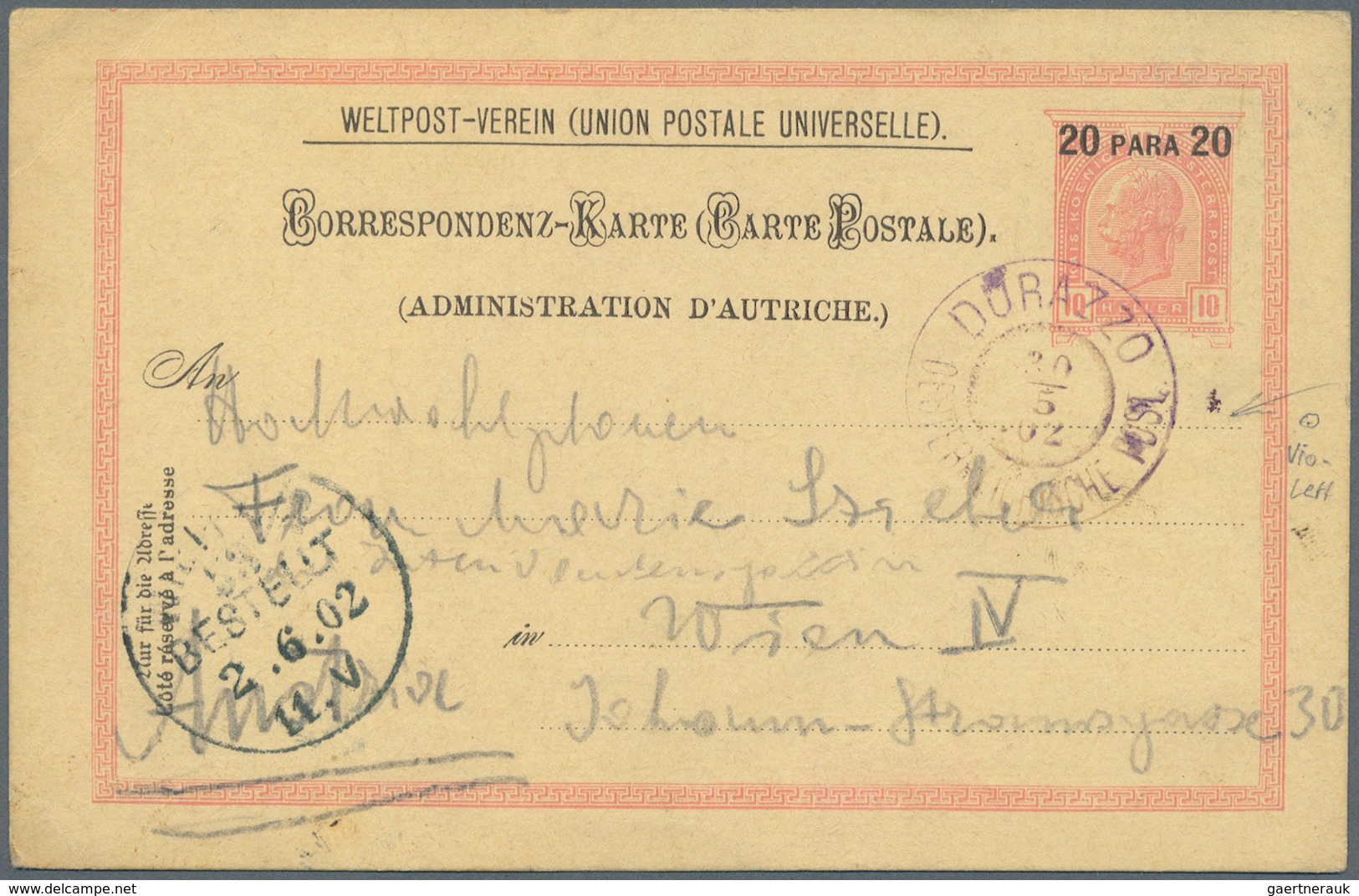Br/GA Österreichische Post in der Levante: 1866/1918, 22 Belege ohne Constantinpel und Smyrna, dabei u. a.