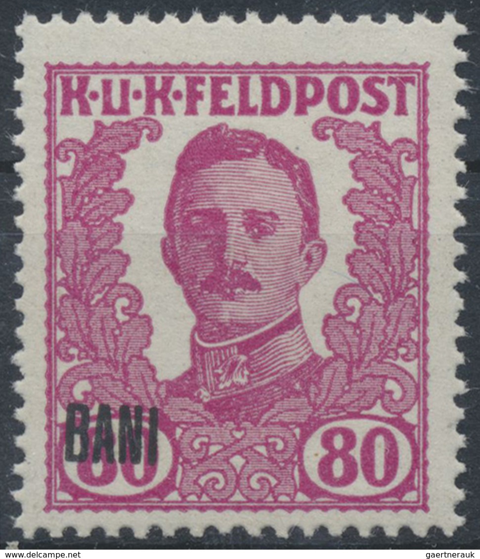 ** Österreichisch-Ungarische Feldpost - Rumänien: 1918, Postfrische Partie, Dabei Mi. Nr. I, IV Und XII - Other & Unclassified
