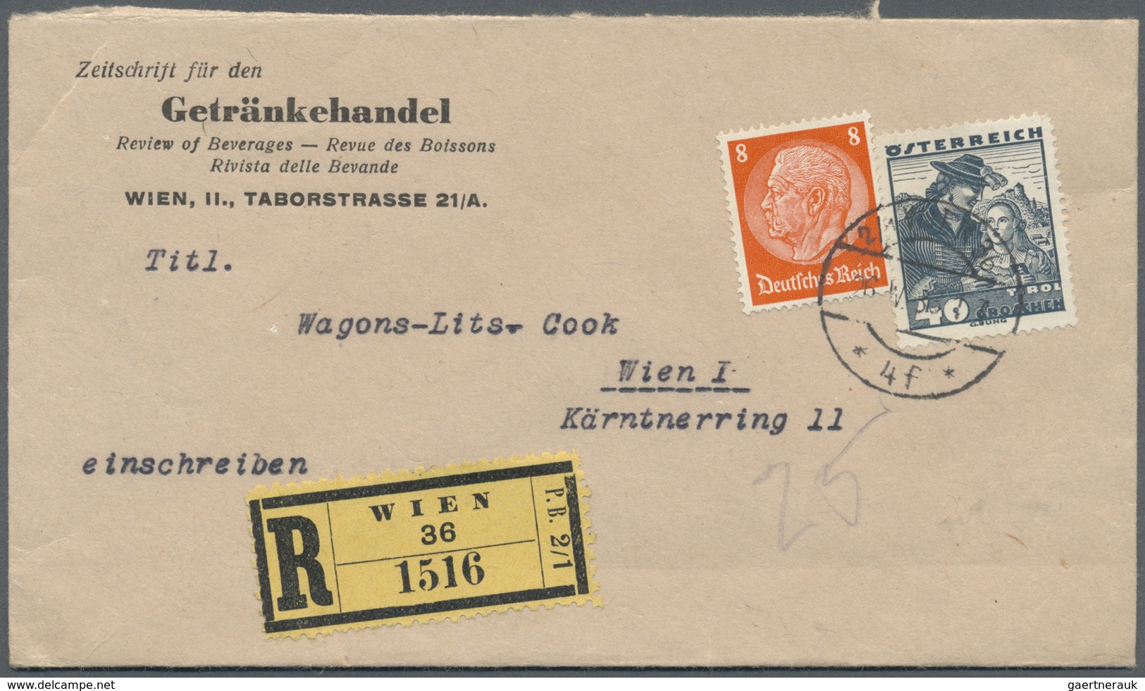 Br/GA Österreich - Ostmark: 1938/1944, Inter. Bestand Von Ca. 80 Meist Briefen Und Ein Paar Ganzsachen Mit - Autres & Non Classés