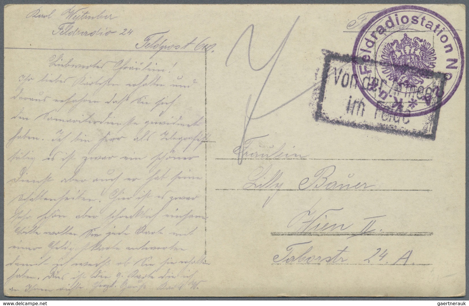 Br/GA/ Österreich - Militärpost / Feldpost: 1820/1918, Hochinteressante Partie Von Ca. 125 Briefen/Karten, - Altri & Non Classificati