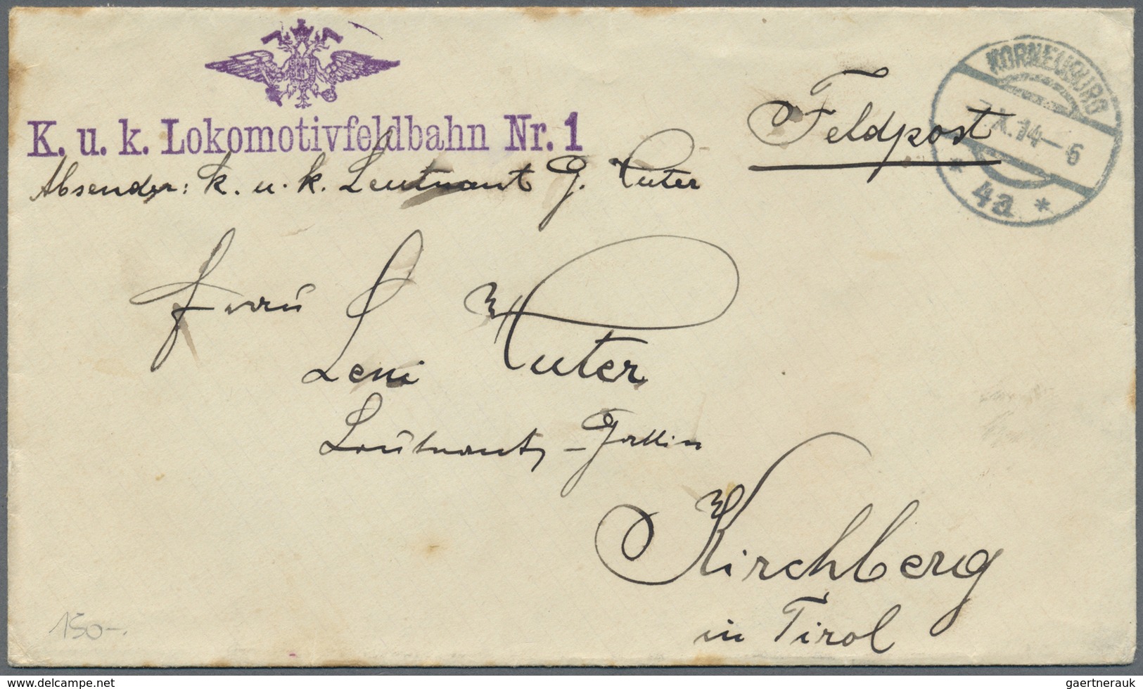 Br/GA/ Österreich - Militärpost / Feldpost: 1820/1918, Hochinteressante Partie Von Ca. 125 Briefen/Karten, - Altri & Non Classificati