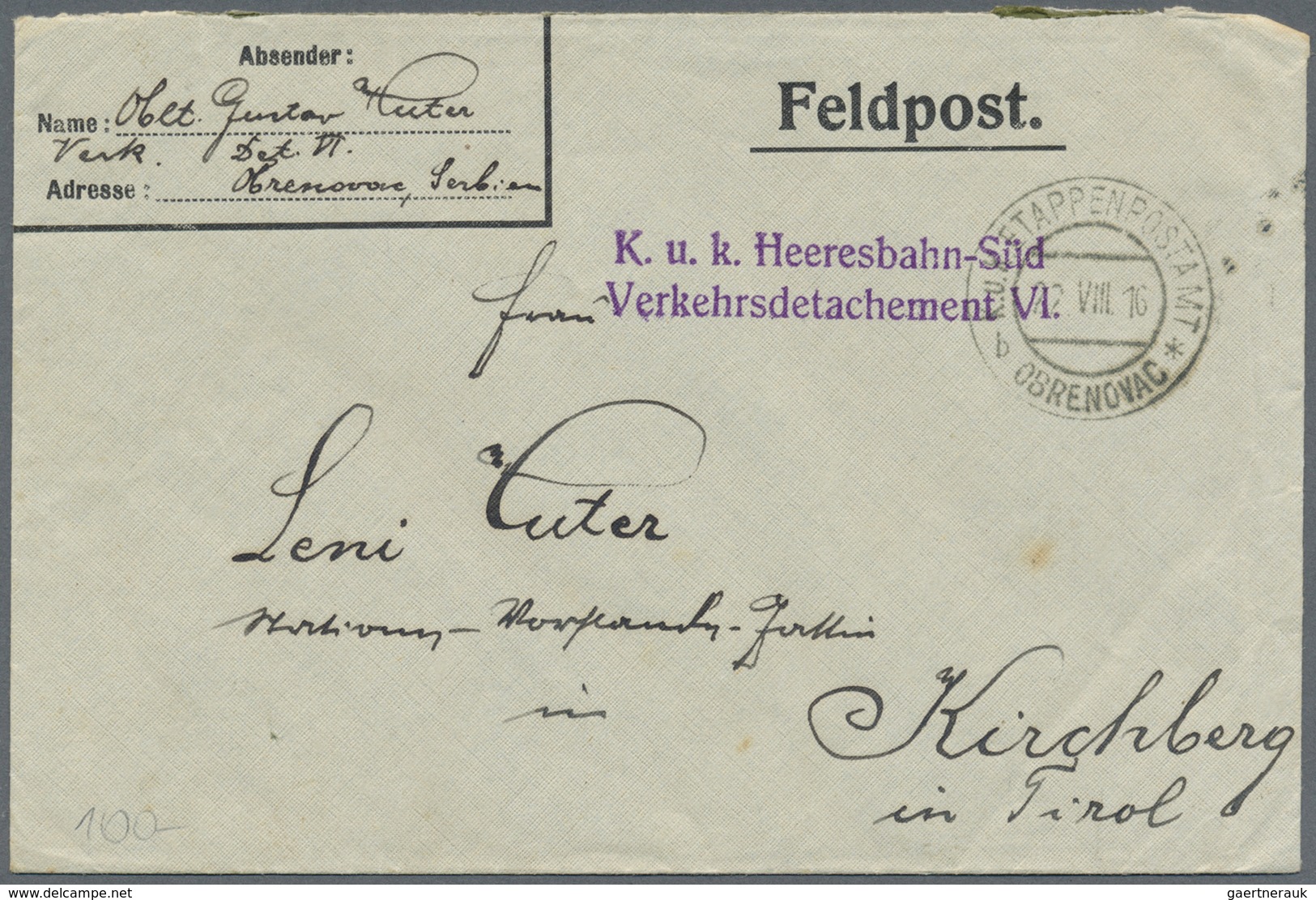 Br/GA/ Österreich - Militärpost / Feldpost: 1820/1918, hochinteressante Partie von ca. 125 Briefen/Karten,