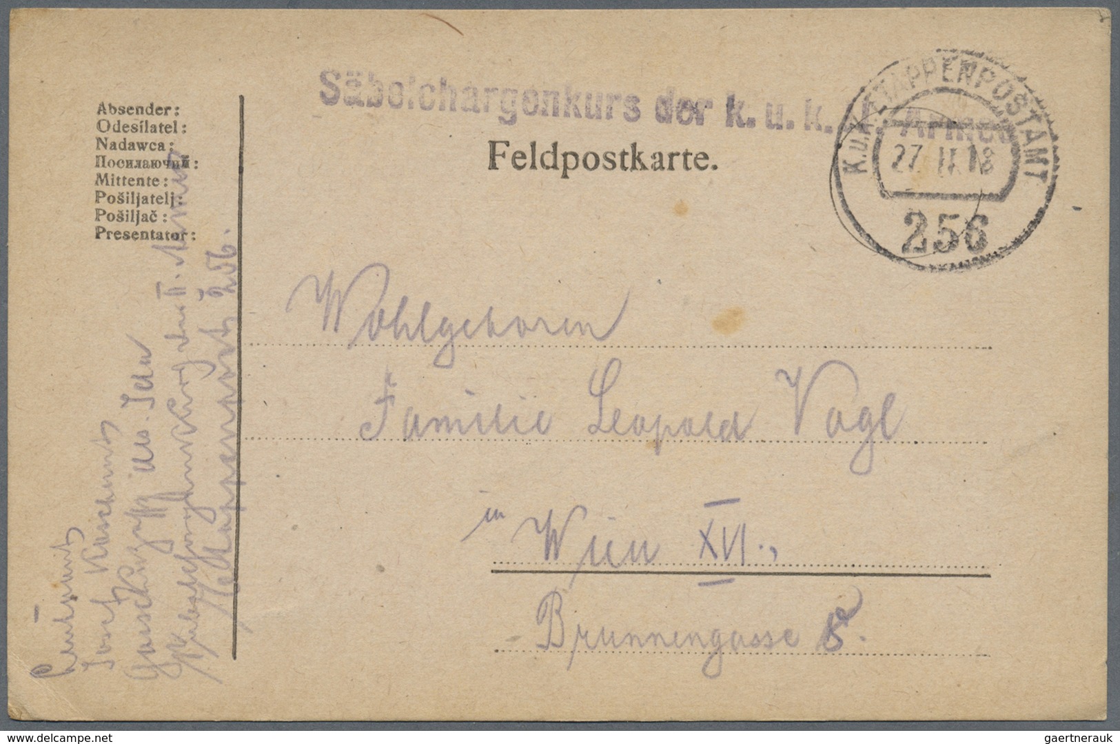 Br/GA/ Österreich - Militärpost / Feldpost: 1820/1918, hochinteressante Partie von ca. 125 Briefen/Karten,