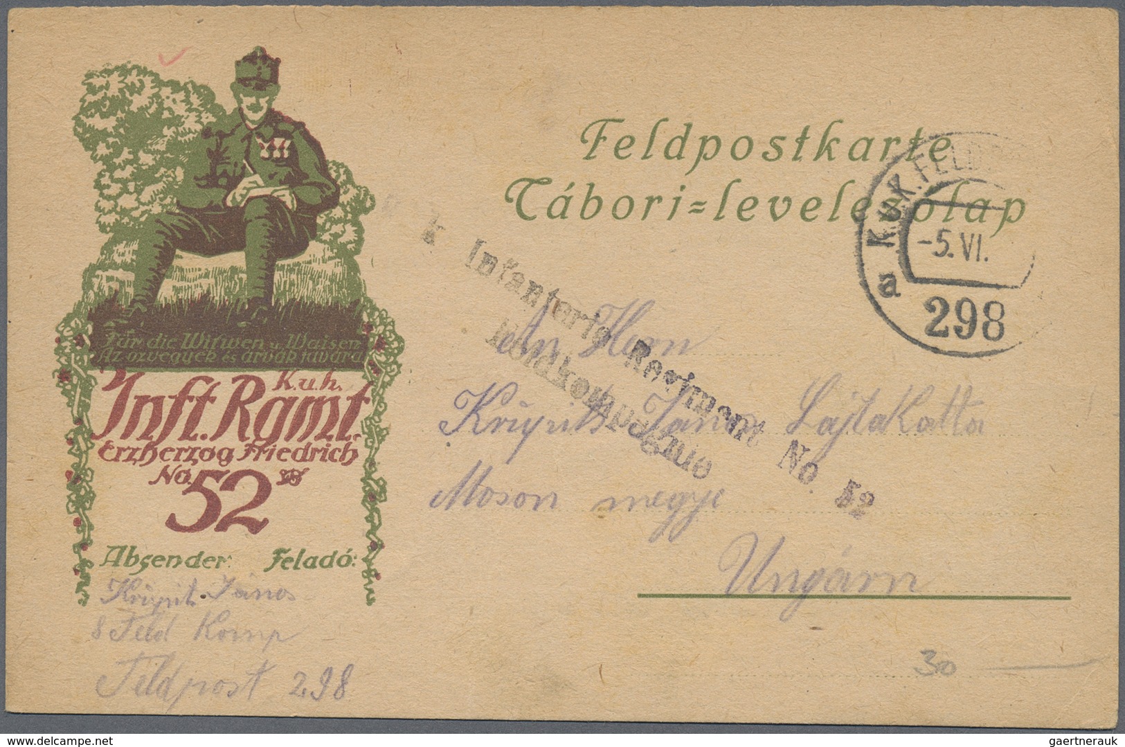 Br/GA Österreich - Militärpost / Feldpost: 1900/1918, Interessante Partie Von Annähernd Ca. 200 Feldpostka - Autres & Non Classés