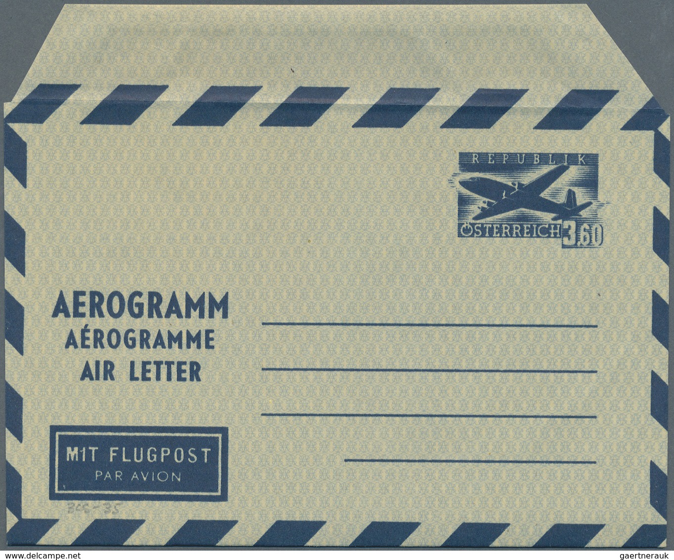 GA Österreich - Ganzsachen: 1952/95, Sammlung Mit 50 Ungebrauchten Aerogrammen Dabei Unterschiedl. Type - Autres & Non Classés