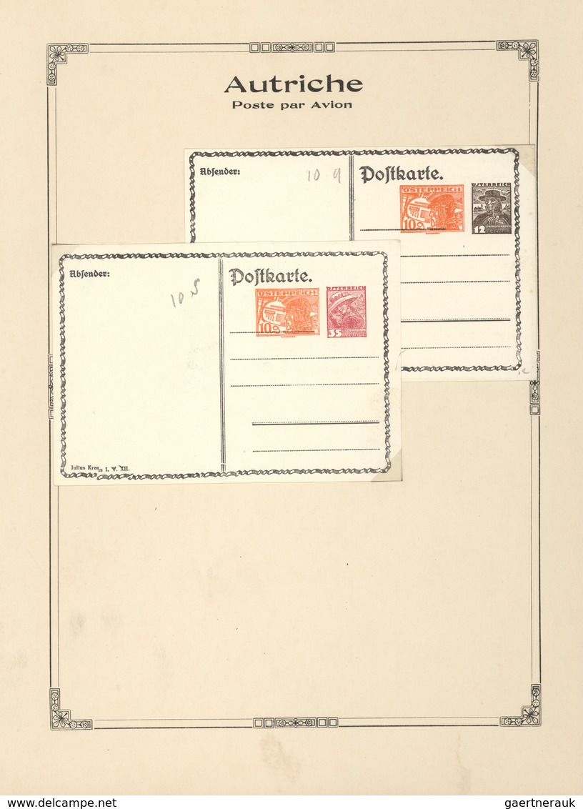 GA Österreich - Privatganzsachen: 1933/1958, sehr gehaltvolle Sammlung mit ca.110 Privatganzsachen auf