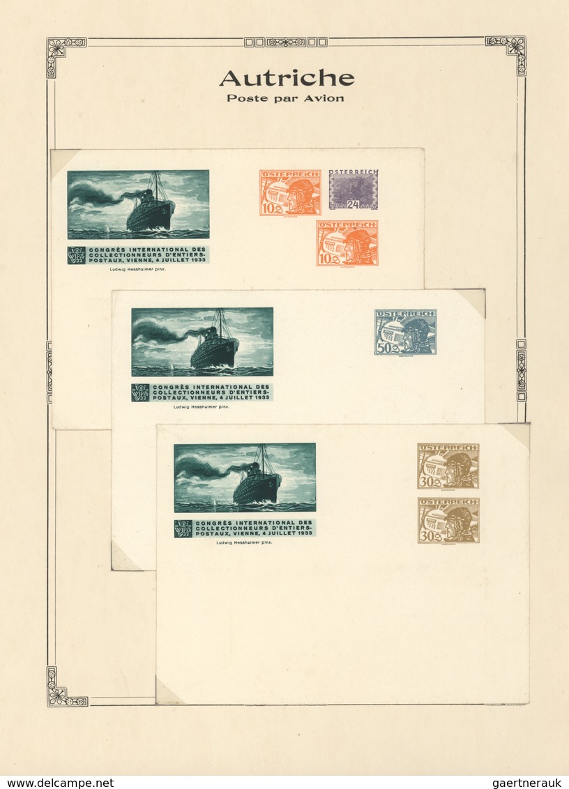 GA Österreich - Privatganzsachen: 1933/1958, sehr gehaltvolle Sammlung mit ca.110 Privatganzsachen auf