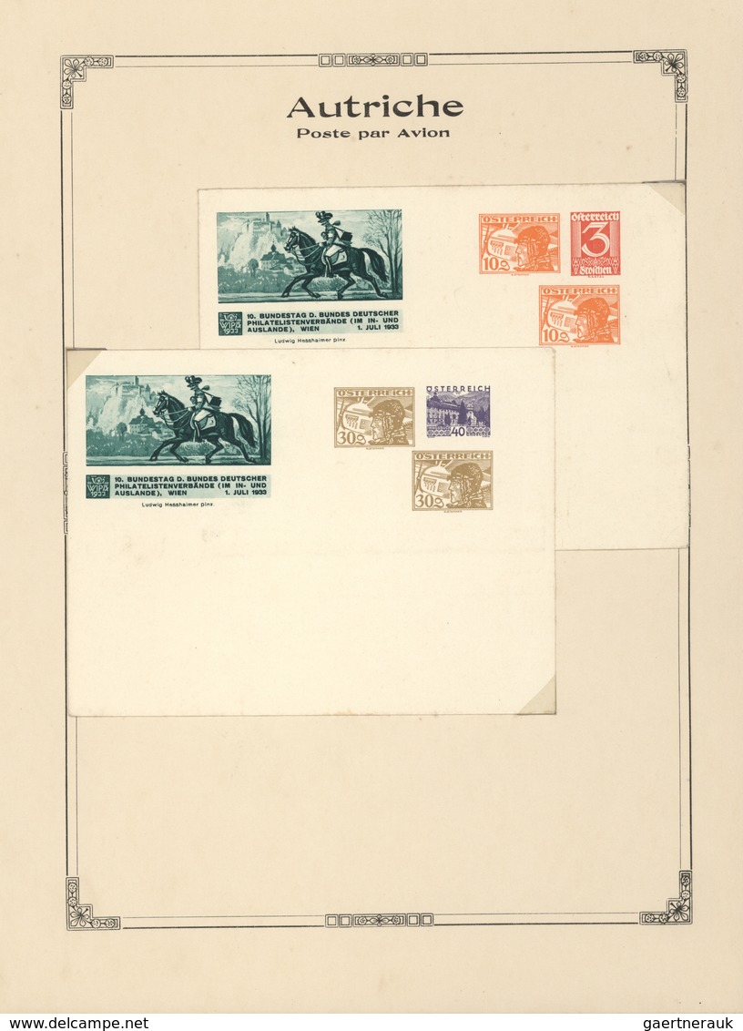 GA Österreich - Privatganzsachen: 1933/1958, sehr gehaltvolle Sammlung mit ca.110 Privatganzsachen auf