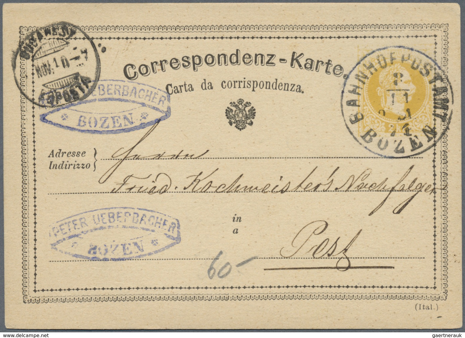 GA/Br Österreich - Stempel: 1869/1886, Stempelsammlung In Außergewöhnlicher Qualität. Ca. 150 Belege, Meis - Machines à Affranchir (EMA)