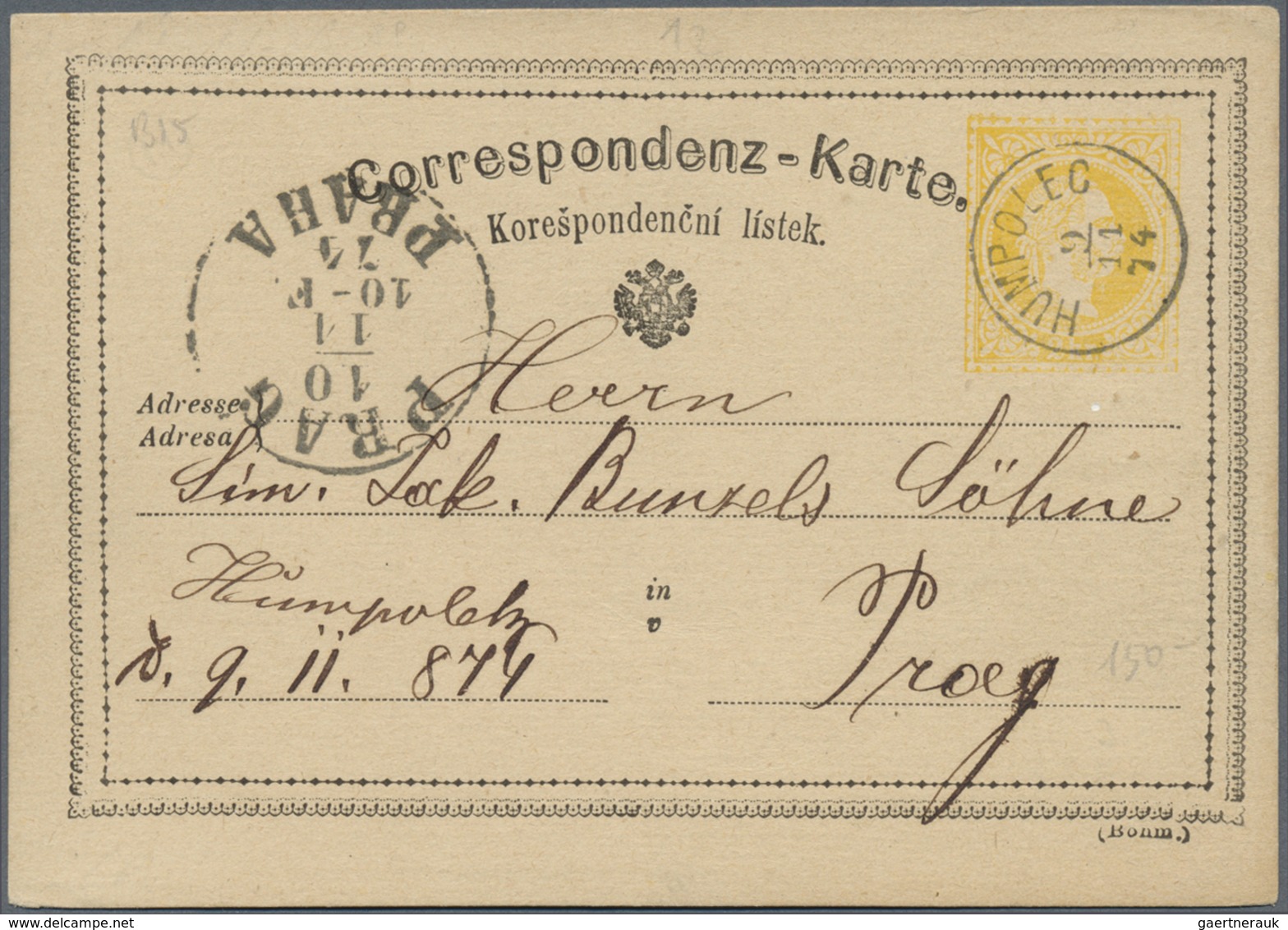 GA/Br Österreich - Stempel: 1869/1886, Stempelsammlung in außergewöhnlicher Qualität. Ca. 150 Belege, meis