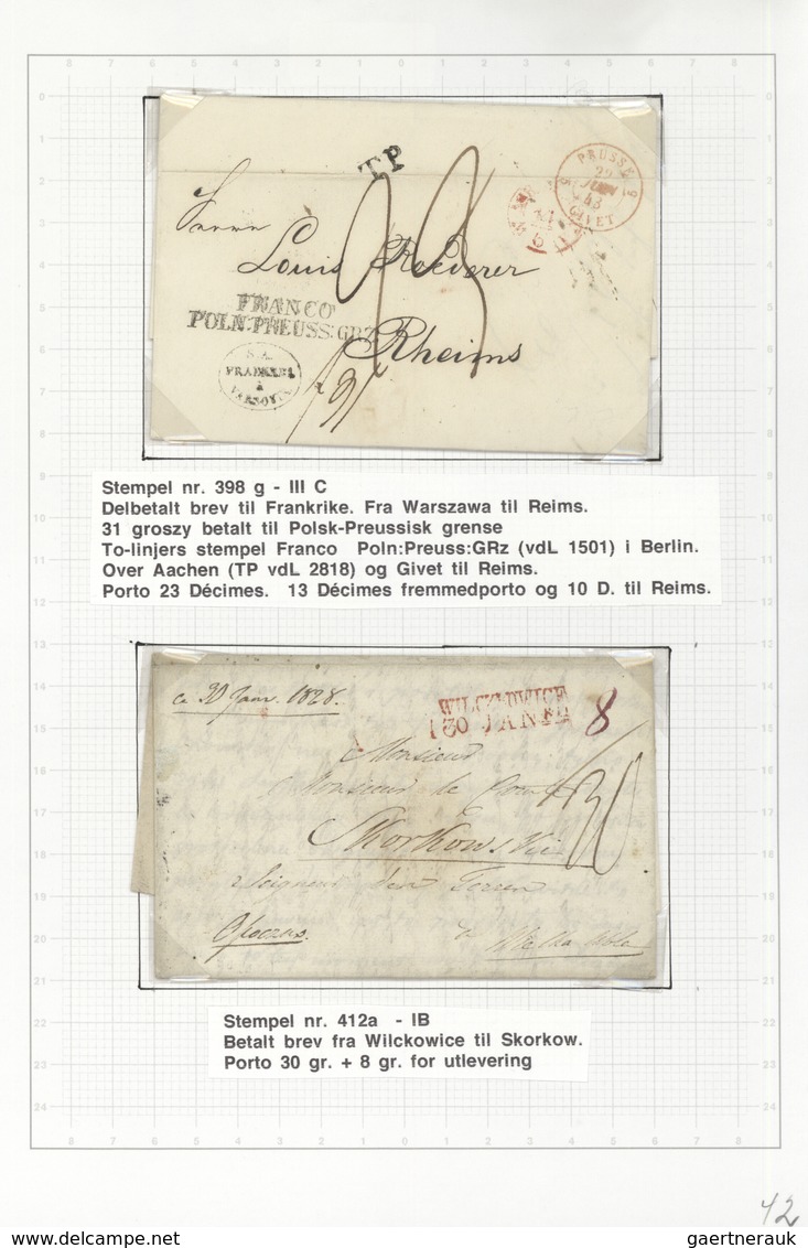 Br Polen - Vorphilatelie: 1818/1870, Collection Of Apprx. 84 Stampless Covers (pre-philatelic Period An - ...-1860 Préphilatélie