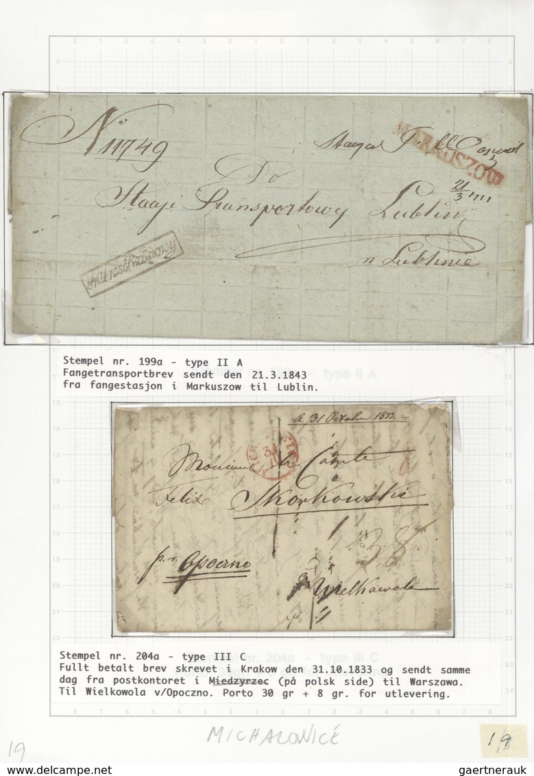 Br Polen - Vorphilatelie: 1818/1870, collection of apprx. 84 stampless covers (pre-philatelic period an