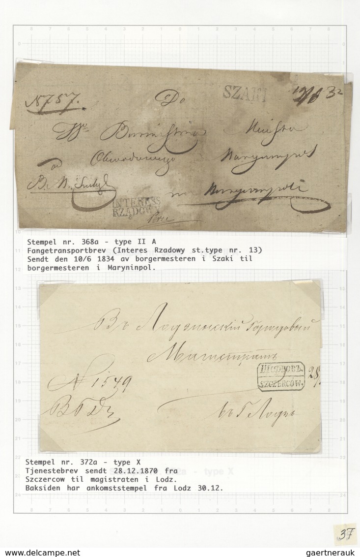 Br Polen - Vorphilatelie: 1818/1870, collection of apprx. 84 stampless covers (pre-philatelic period an