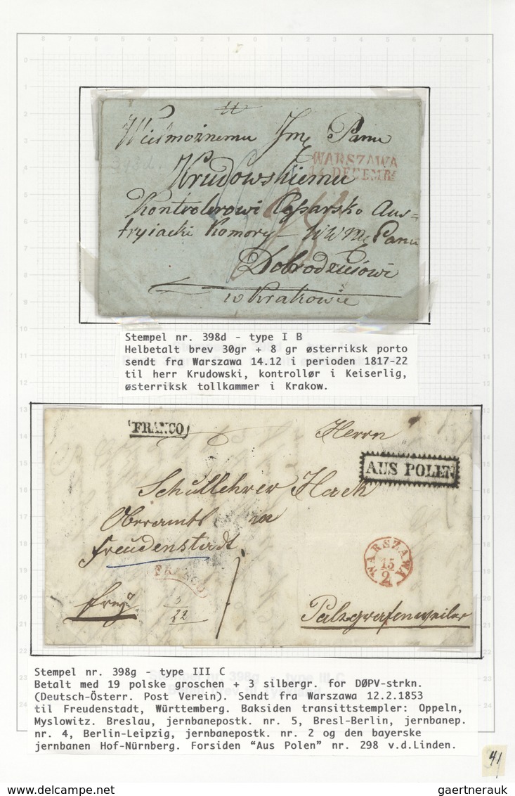 Br Polen - Vorphilatelie: 1818/1870, collection of apprx. 84 stampless covers (pre-philatelic period an