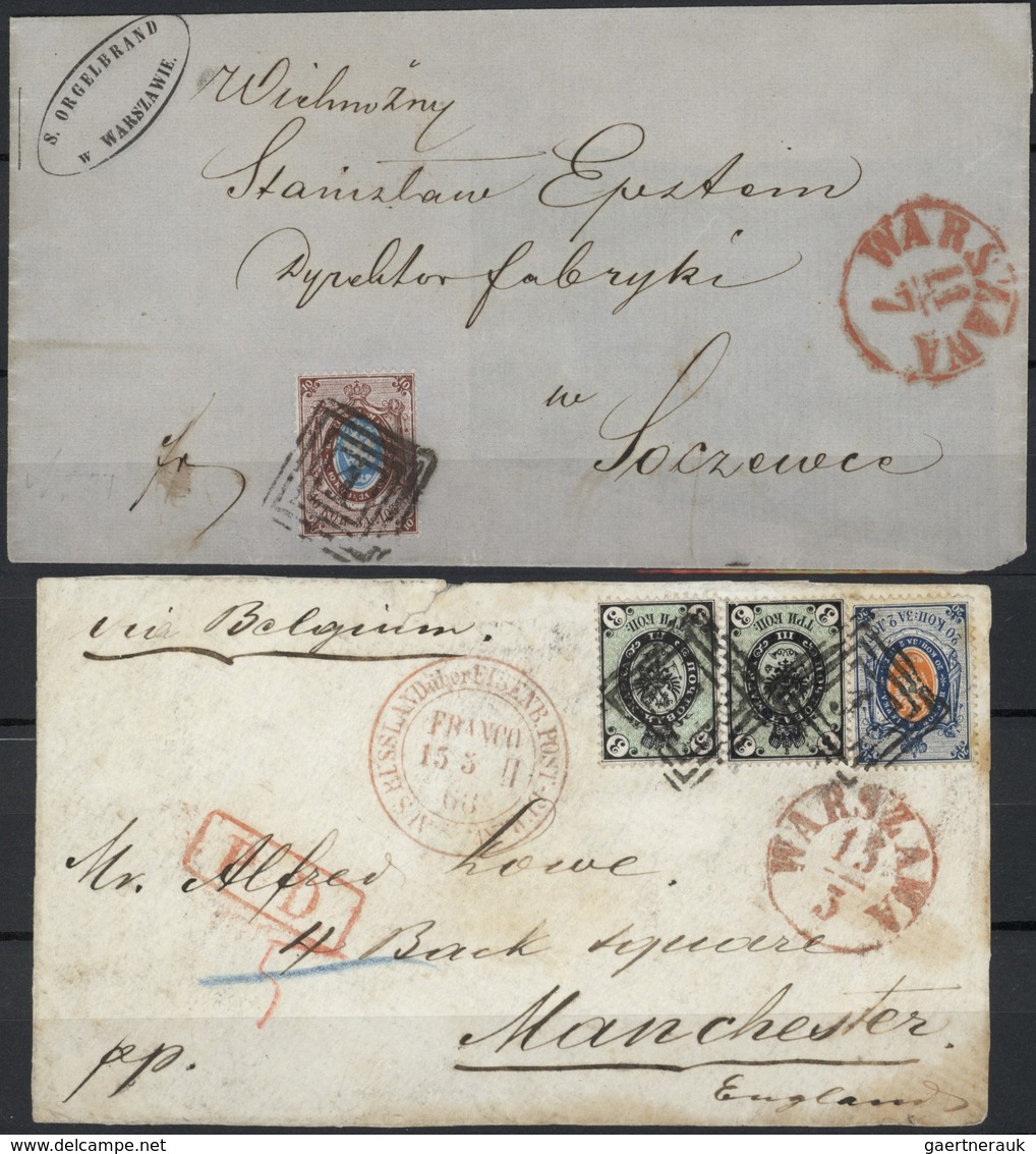 O/Br/Brfst Polen - Russische Periode: 1858/1915 (ca.), Postmarks Of Warszawa On Russia, Splendid Collection In - Other & Unclassified