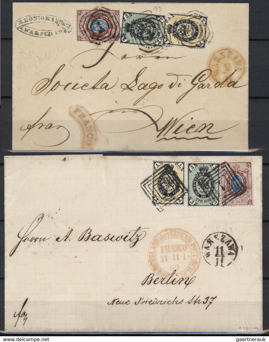 O/Br/Brfst Polen - Russische Periode: 1858/1915 (ca.), Postmarks Of Warszawa On Russia, Splendid Collection In - Other & Unclassified