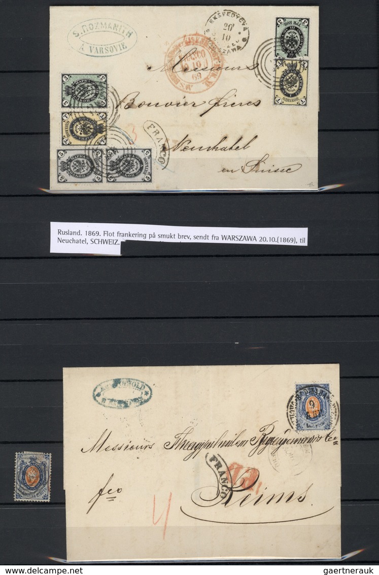 O/Br/Brfst Polen - Russische Periode: 1858/1915 (ca.), Postmarks Of Warszawa On Russia, Splendid Collection In - Other & Unclassified
