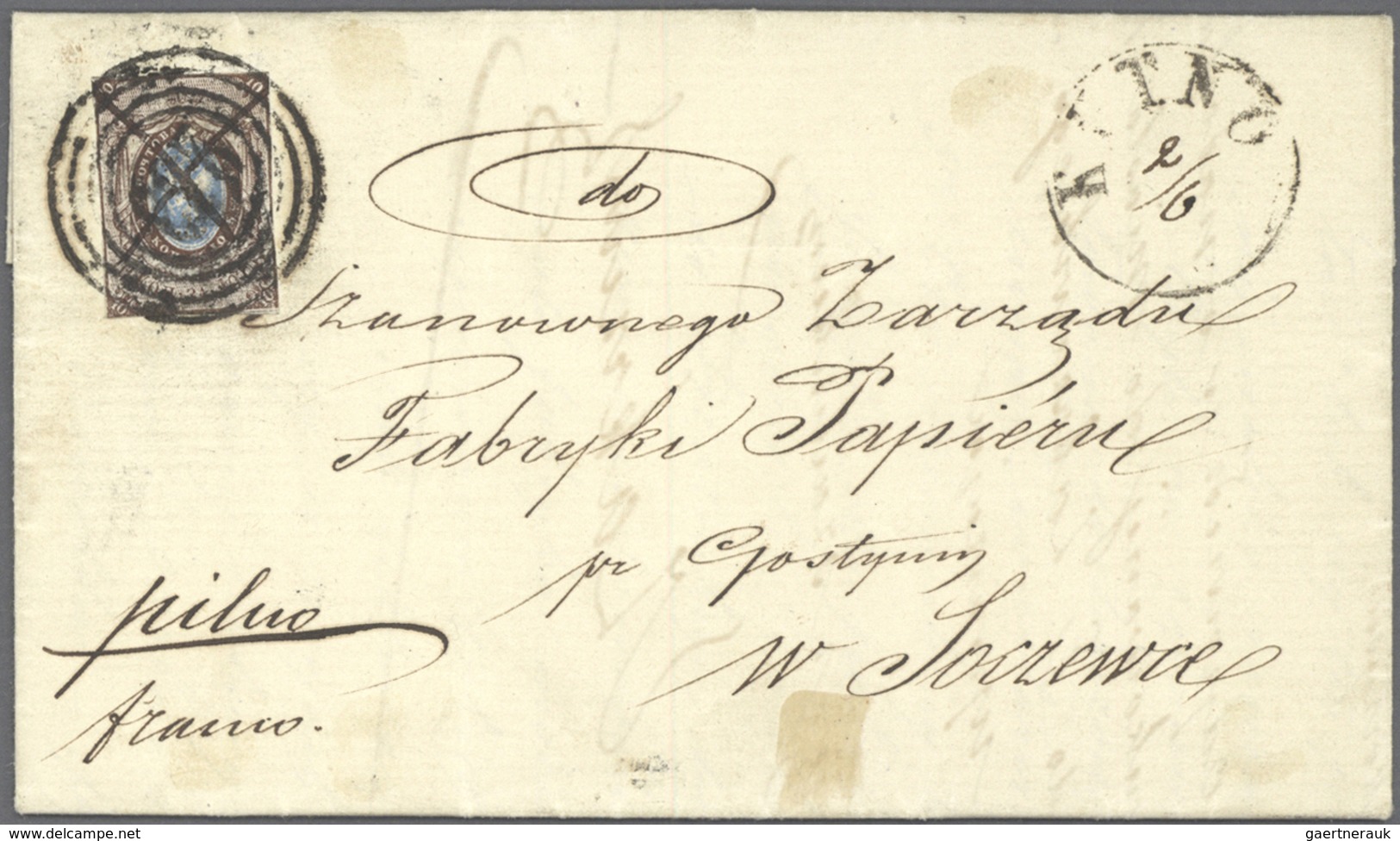 O/Brfst/Br Polen: 1854/1914 (ca.), Pre-independent Poland, Collection Of Postmarks On Austria, Germany And Espe - Storia Postale