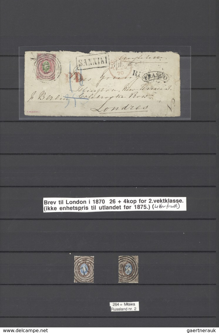 O/Brfst/Br Polen: 1854/1914 (ca.), Pre-independent Poland, Collection Of Postmarks On Austria, Germany And Espe - Lettres & Documents