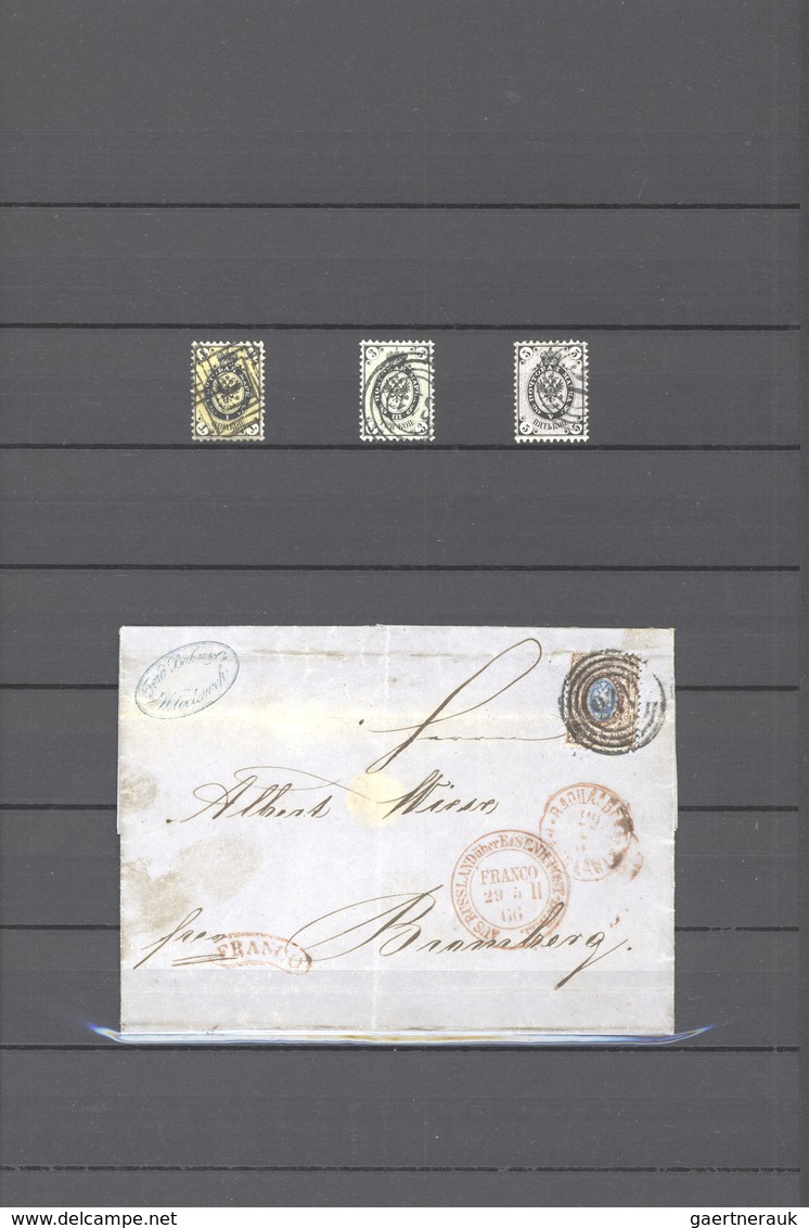 O/Brfst/Br Polen: 1854/1914 (ca.), Pre-independent Poland, Collection Of Postmarks On Austria, Germany And Espe - Storia Postale