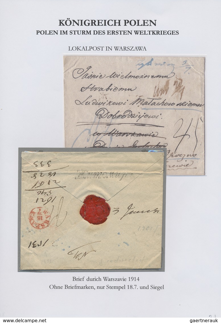 Br/GA/Brfst Polen: 1860/1939, Interssante Ausstellungssammlung "Polnische Postgeschichte" Mit Ca. 110 Briefen, K - Lettres & Documents