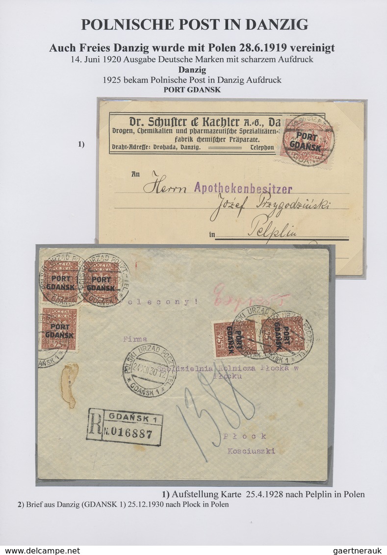 Br/GA/Brfst Polen: 1860/1939, interssante Ausstellungssammlung "Polnische Postgeschichte" mit ca. 110 Briefen, K