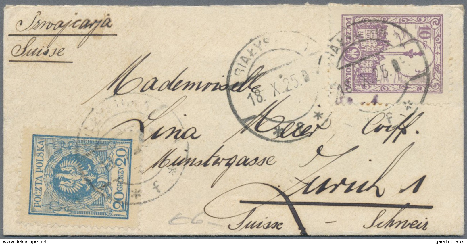 Br/GA Polen: 1878/1954, Posten Mit 60 Briefen, Karten, Ganzsachen, Dabei Viele Russische Ganzsachen Und Ma - Lettres & Documents