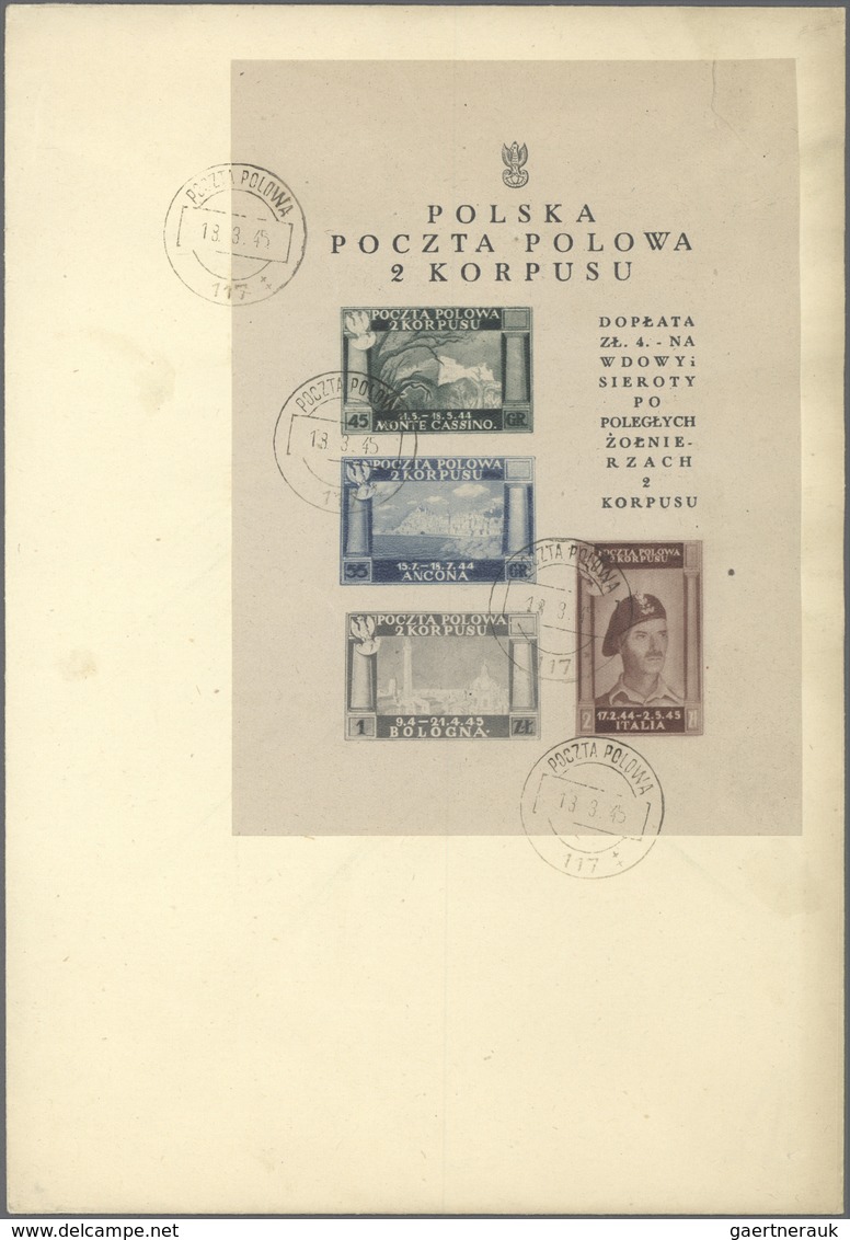 Br/**/*/(*)/Brfst Polen: 1940/1946, WWII and immediate postwar period, specialised collection in two stockbooks with p