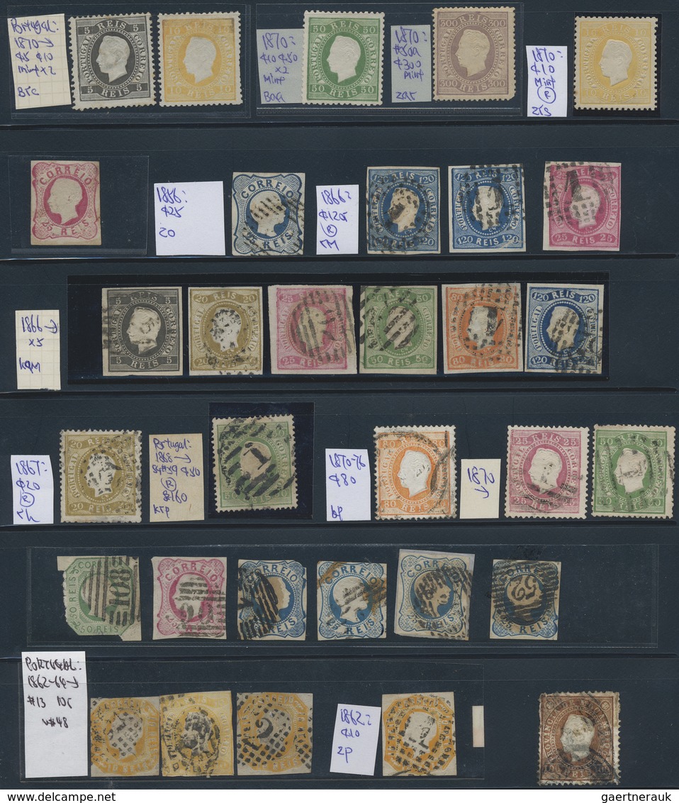 O/*/(*) Portugal: 1853/1910 (ca.), Comprehensive Used And Mint Collection/accumulation Of Classic And Semicl - Lettres & Documents